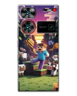 Чехол для ZTE Nubia Z60 Ultra с картинкой «Стив на ферме»