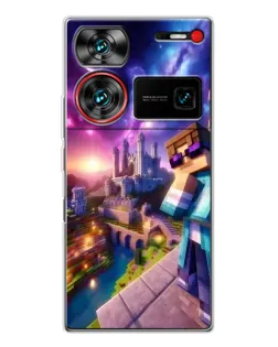 Чехол для ZTE Nubia Z60 Ultra с картинкой «Стив и космос» Чехол для ZTE Nubia Z60 Ultra с картинкой «Стив и космос»