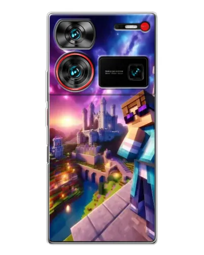 Чехол для ZTE Nubia Z60 Ultra с картинкой «Стив и космос» Чехол для ZTE Nubia Z60 Ultra с картинкой «Стив и космос»