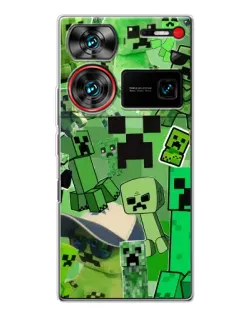 Чехол для ZTE Nubia Z60 Ultra с картинкой «Криперы Minecraft» Чехол для ZTE Nubia Z60 Ultra с картинкой «Криперы Minecraft»