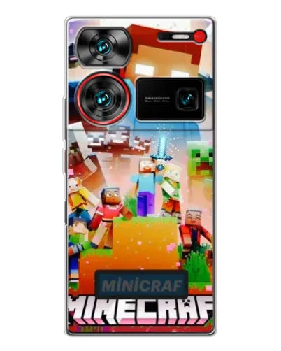 Чехол для ZTE Nubia Z60 Ultra с картинкой «Minecraft герои игры» Чехол для ZTE Nubia Z60 Ultra с картинкой «Minecraft герои игры»