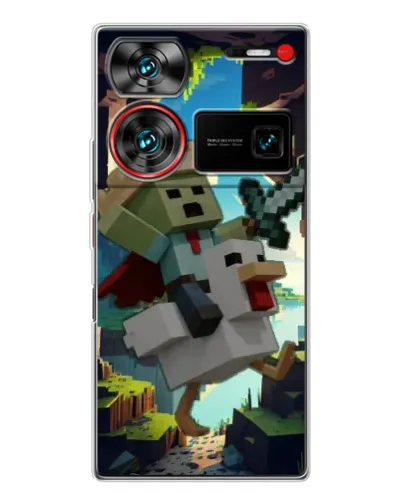 Чехол для ZTE Nubia Z60 Ultra с картинкой «Стив и гусь» Чехол для ZTE Nubia Z60 Ultra с картинкой «Стив и гусь»