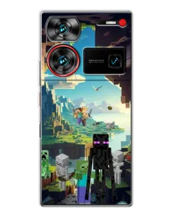 Чехол для ZTE Nubia Z60 Ultra с картинкой «Эндермен в лесу»