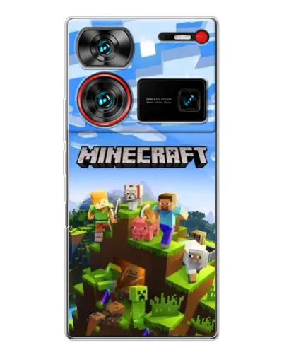 Чехол для ZTE Nubia Z60 Ultra с картинкой «Minecraft классический мир» Чехол для ZTE Nubia Z60 Ultra с картинкой «Minecraft классический мир»