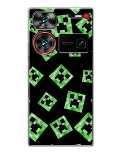 Чехол для ZTE Nubia Z60 Ultra с картинкой «Паттерн с криперами»