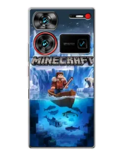Чехол для ZTE Nubia Z60 Ultra с картинкой «Minecraft ледяной мир»