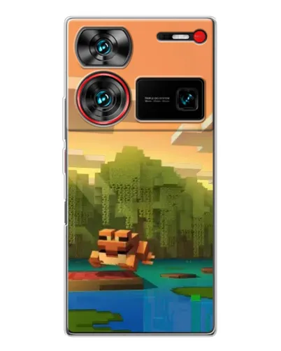 Чехол для ZTE Nubia Z60 Ultra с картинкой «Майнкрафт закат солнца» Чехол для ZTE Nubia Z60 Ultra с картинкой «Майнкрафт закат солнца»