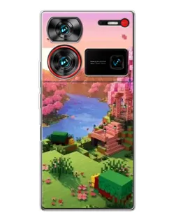 Чехол для ZTE Nubia Z60 Ultra с картинкой «Розовое дерево Minecraft»