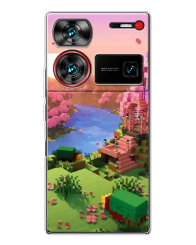 Чехол для ZTE Nubia Z60 Ultra с картинкой «Розовое дерево Minecraft» Чехол для ZTE Nubia Z60 Ultra с картинкой «Розовое дерево Minecraft»
