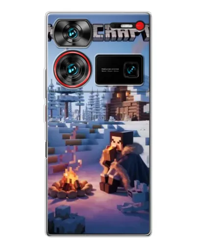 Чехол для ZTE Nubia Z60 Ultra с картинкой «Зимний Minecraft» Чехол для ZTE Nubia Z60 Ultra с картинкой «Зимний Minecraft»
