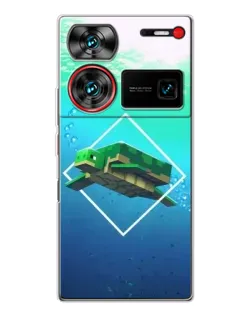 Чехол для ZTE Nubia Z60 Ultra с картинкой «Черепаха Minecraft»