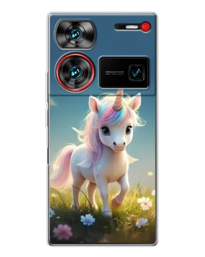 Чехол для ZTE Nubia Z60 Ultra с картинкой «Единорог на поляне»