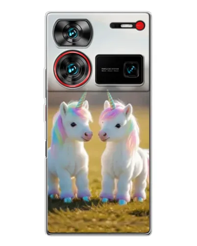 Чехол для ZTE Nubia Z60 Ultra с картинкой «Пара единорогов»