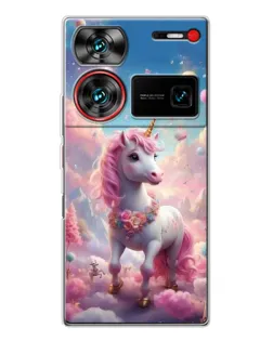 Чехол для ZTE Nubia Z60 Ultra с картинкой «Единорог среди облаков»