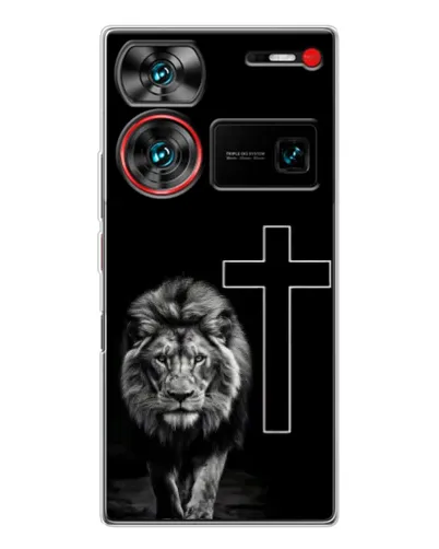 Чехол для ZTE Nubia Z60 Ultra с картинкой «Лев и Крест»