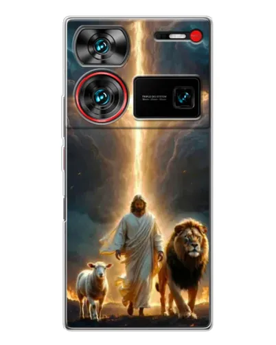 Чехол для ZTE Nubia Z60 Ultra с картинкой «Лев Иуды и Свет»
