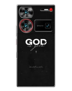 Чехол для ZTE Nubia Z60 Ultra с картинкой «GOD — Бог над всем»