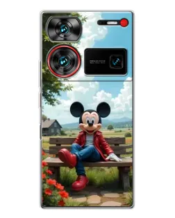 Чехол для ZTE Nubia Z60 Ultra с картинкой «Микки на скамейке»