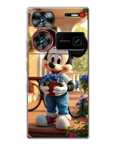 Чехол для ZTE Nubia Z60 Ultra с картинкой «Микки садовод» Чехол для ZTE Nubia Z60 Ultra с картинкой «Микки садовод»