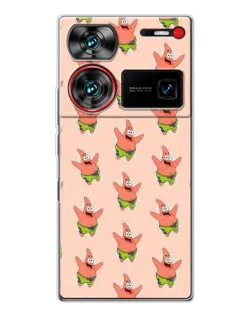 Чехол для ZTE Nubia Z60 Ultra с картинкой «Патрик Стар паттерн»