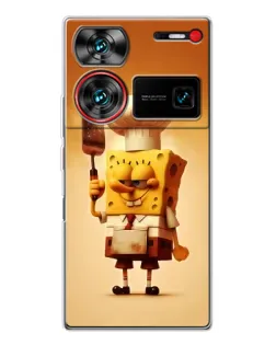 Чехол для ZTE Nubia Z60 Ultra с картинкой «Губка Боб повар»
