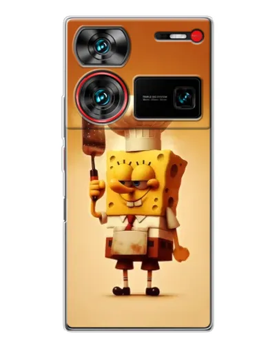 Чехол для ZTE Nubia Z60 Ultra с картинкой «Губка Боб повар» Чехол для ZTE Nubia Z60 Ultra с картинкой «Губка Боб повар»