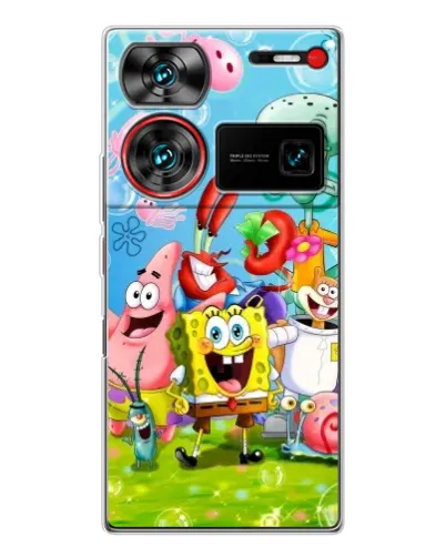 Чехол для ZTE Nubia Z60 Ultra с картинкой «Губка Боб и друзья» Чехол для ZTE Nubia Z60 Ultra с картинкой «Губка Боб и друзья»