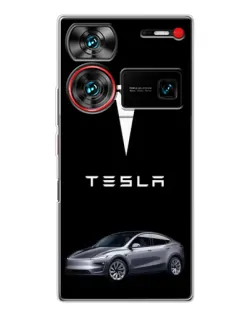 Чохол для ZTE Nubia Z60 Ultra з картинкою «Tesla Model Y»