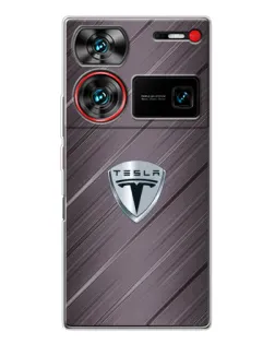 Чохол для ZTE Nubia Z60 Ultra з картинкою «Металева текстура Tesla»