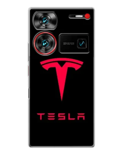 Чохол для ZTE Nubia Z60 Ultra з картинкою «Tesla Red Logo» Чохол для ZTE Nubia Z60 Ultra з картинкою «Tesla Red Logo»