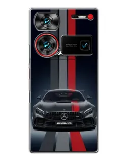 Чохол для ZTE Nubia Z60 Ultra з картинкою «Mercedes — білий карбон»