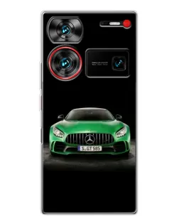 Чехол для ZTE Nubia Z60 Ultra с картинкой «Mercedes — неоновый лого»