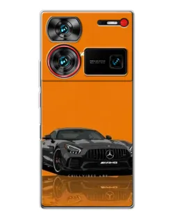 Чехол для ZTE Nubia Z60 Ultra с картинкой «Оранжевый Mercedes AMG»