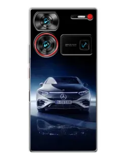 Чехол для ZTE Nubia Z60 Ultra с картинкой «Ночной Mercedes EQ»