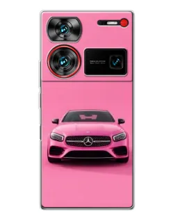 Чехол для ZTE Nubia Z60 Ultra с картинкой «Розовый Mercedes AMG»