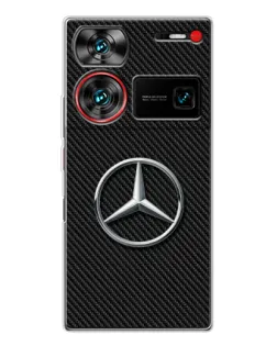 Чехол для ZTE Nubia Z60 Ultra с картинкой «Карбоновый Mercedes стиль»