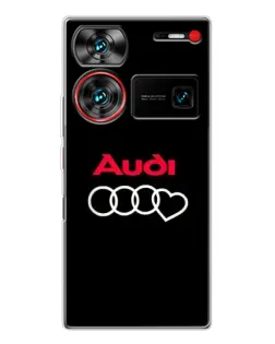 Чохол для ZTE Nubia Z60 Ultra з картинкою «Логотип Audi Heart»