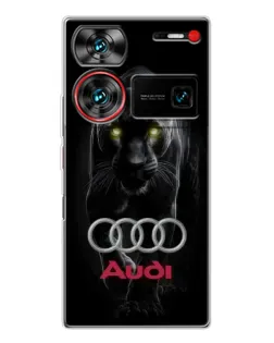 Чехол для ZTE Nubia Z60 Ultra с картинкой «Пантера и Audi»