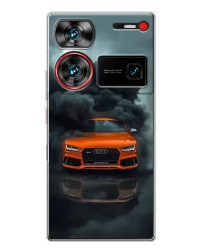 Чехол для ZTE Nubia Z60 Ultra с картинкой «Audi в облаках дыма»