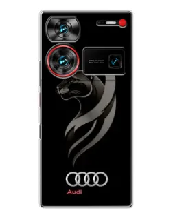 Чехол для ZTE Nubia Z60 Ultra с картинкой «Графика — пантера и Audi»