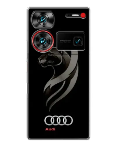 Чехол для ZTE Nubia Z60 Ultra с картинкой «Графика — пантера и Audi»