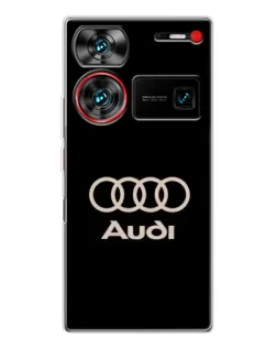 Чехол для ZTE Nubia Z60 Ultra с картинкой «Audi — золотой логотип»