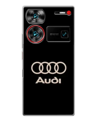 Чехол для ZTE Nubia Z60 Ultra с картинкой «Audi — золотой логотип»