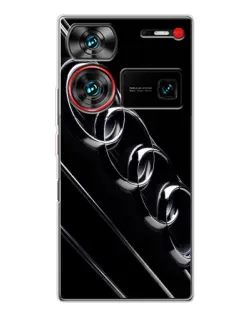 Чехол для ZTE Nubia Z60 Ultra с картинкой «Audi — абстрактные кольца»