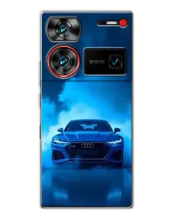 Чехол для ZTE Nubia Z60 Ultra с картинкой «Audi — голубая энергия»