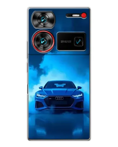 Чехол для ZTE Nubia Z60 Ultra с картинкой «Audi — голубая энергия»