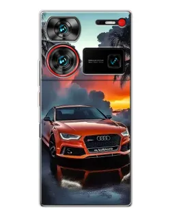 Чехол для ZTE Nubia Z60 Ultra с картинкой «Audi — закат»