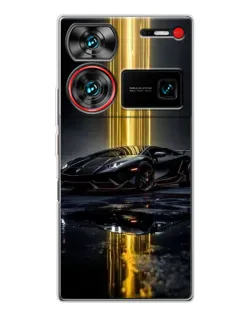 Чохол для ZTE Nubia Z60 Ultra з картинкою «Нічний Lamborghini драйв»