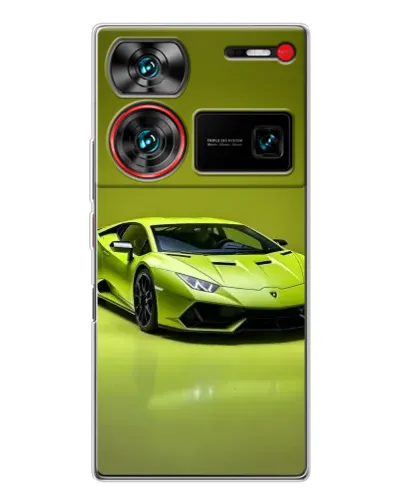 Чехол для ZTE Nubia Z60 Ultra с картинкой «Салатовый Lamborghini Huracan»