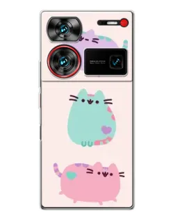Чехол для ZTE Nubia Z60 Ultra с картинкой «Pusheen трио» Чехол для ZTE Nubia Z60 Ultra с картинкой «Pusheen трио»
